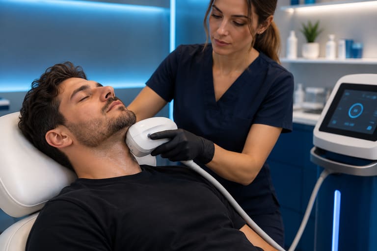 Réduction du double menton